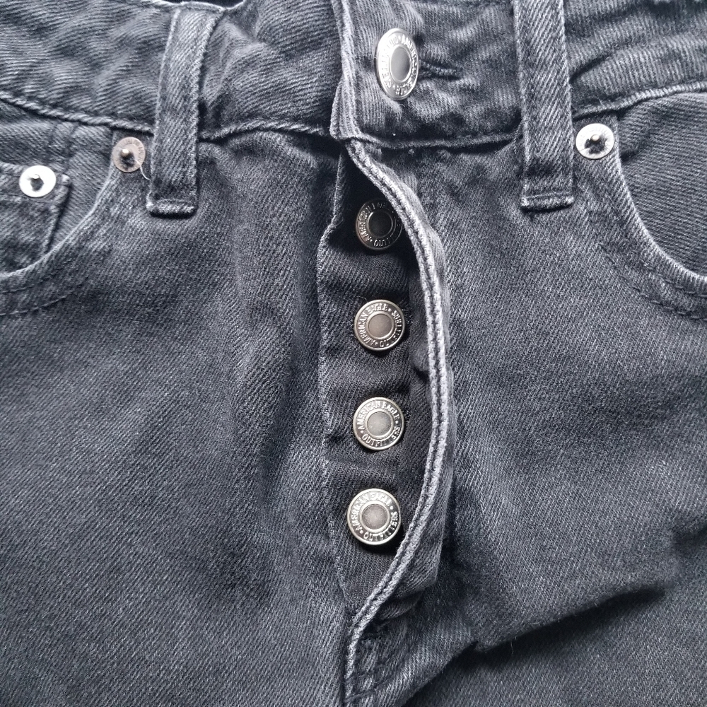 American Eagle Destressed Denim Jean Mini Skirt - Picture 4 of 5